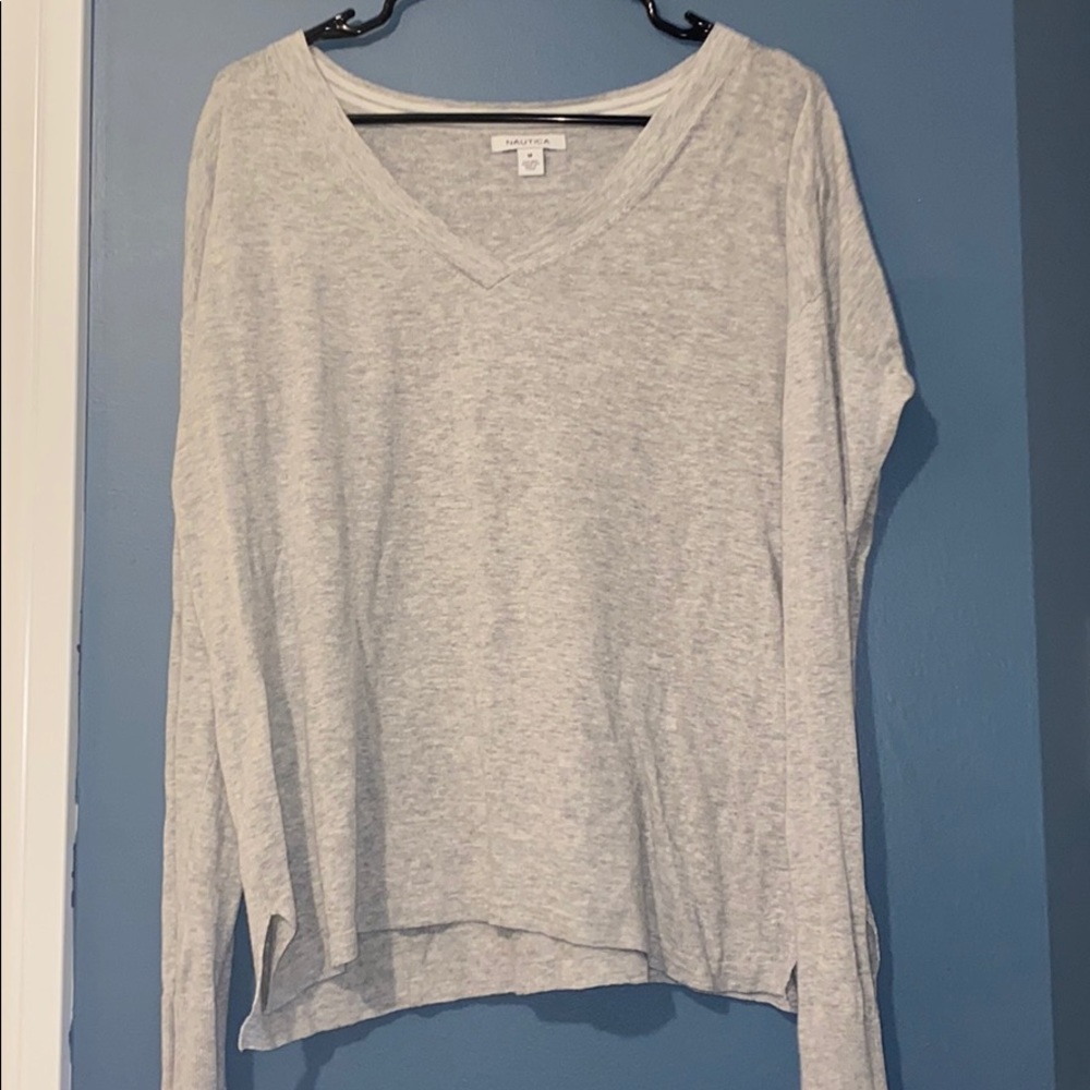 Nautica light grey women’s sweater